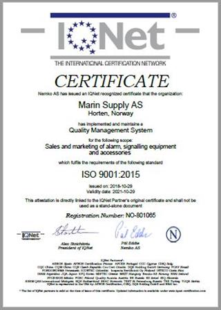 IQNet Registration Number NO-801065